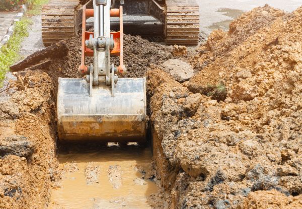 Water Line Digging in Binghamton