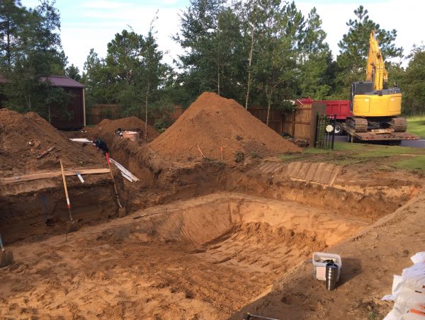 Pool Site Excavation in Binghamton